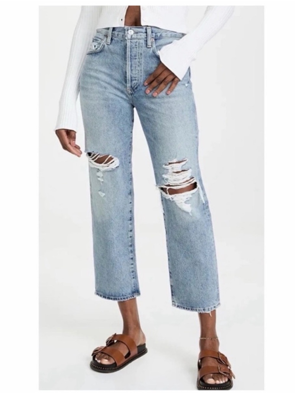 Citizens Of Humanity Emery Crop Straight leg Jean in Heatwave size 27